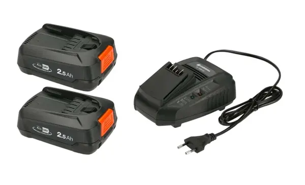 Gardena - Sada 4A nabíječky P4A AL 1830 CV a 2x aku PBA 18V/45 18V Li-Ion 2,5 Ah 14907-20