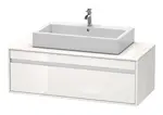 Duravit Ketho - Umývadlová skrinka 43x120x55 cm, 1 zásuvka, lesklá biela KT669602222