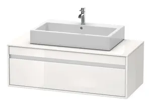 Duravit Ketho - Umývadlová skrinka 43x120x55 cm, 1 zásuvka, lesklá biela KT669602222