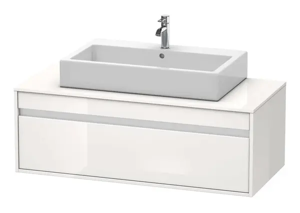 Duravit Ketho - Umývadlová skrinka 43x120x55 cm, 1 zásuvka, lesklá biela KT669602222