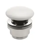Sapho Příslušenství - Uzavíratelná výpusť pro umyvadla bez přepadu, keramická zátka, bílá WEH060