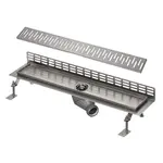 Sanela Nerezové žlaby - Sprchový žlab ke stěně, délka 75 cm, lesklá nerez SLKN 06C