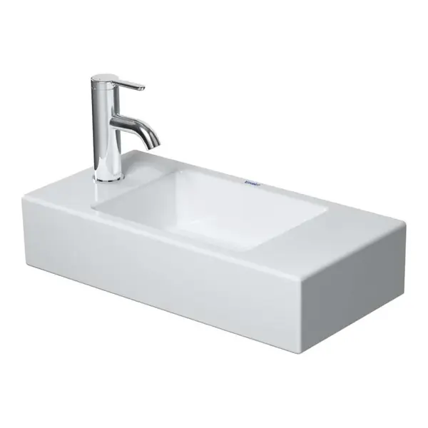 Duravit Vero Air - Umývadielko, 50x25 cm, bez prepadu, otvor na batériu vľavo, biela 0724500009