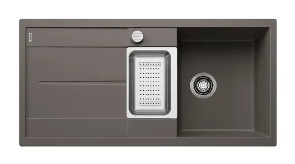 Blanco Metra 6 - Silgranitový drez, 100x50 cm, s ovládaním odtoku a príslušenstvom, sivá 527299