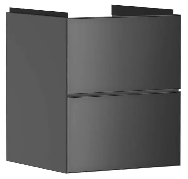 Hansgrohe Xevolos E - Umývadlová skrinka 58x48x48 cm, 2 zásuvky, matná sivá/metalická sivá 54174770