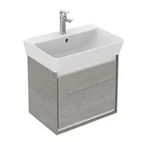 Ideal Standard Connect Air - Skrinka pod umývadlo Cube 50 cm, svetlosivý dub/matný biely lak E0842PS