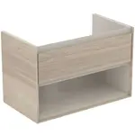 Ideal Standard Connect Air - Skrinka pod umývadlo, 80x44x52 cm, dekor svetlé drevo/svetlohnedá mat E0827UK