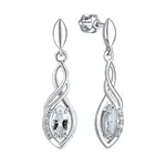 Soliter Strieborné visiace náušnice s kryštálmi 436 001 00573 04