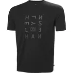 Helly Hansen SKOG GRAPHIC Pánské triko, černá, velikost