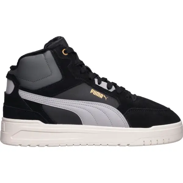 Puma SHUFFLE DOWNTOWN MID WTR Pánská zateplená volnočasová obuv, černá, velikost 44