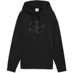 Puma ESSENTIALS SCRIPT COMFORT HOODIE FL Dámská mikina, černá, velikost
