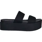 Calvin Klein FLATFORM SANDAL WEBBINGIN Dámské sandály, černá, velikost