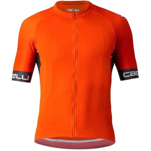 Castelli ENTRATA IV Pánský cyklistický dres, oranžová, velikost XXXL
