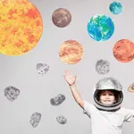 BAYO SLUNEČNÍ SOUSTAVA S Samolepka na zeď, mix, velikost