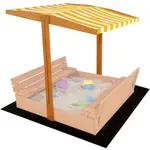 BABY MIX STŘÍŠKA Stříška pro dětské dřevěné pískoviště, žlutá, velikost