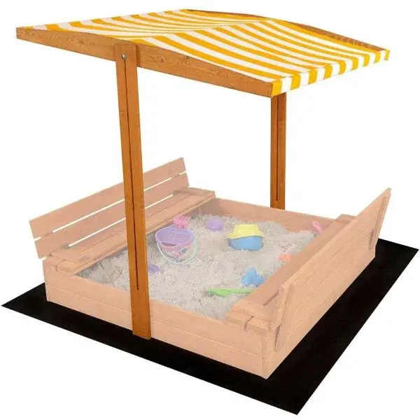 BABY MIX STŘÍŠKA Stříška pro dětské dřevěné pískoviště, žlutá, velikost