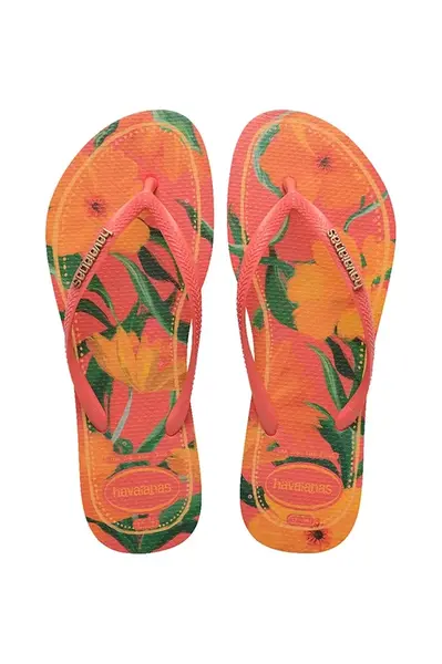 Pantofle Havaianas SLIM dámské, oranžová barva, 4122111.9260