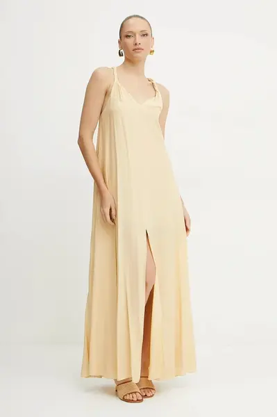 Šaty Patrizia Pepe béžová barva, maxi, 2A2913 A057