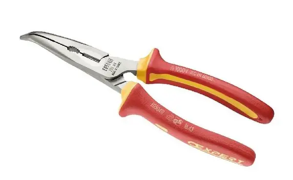 Kleště na jemnou mechaniku zahnuté (různé velikosti) 1000V Tona Expert Délka: 200 mm