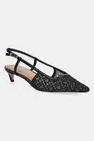 Lodičky Tommy Hilfiger MONO SQUARED TOE KITTEN SLINGB černá barva, FW0FW08746