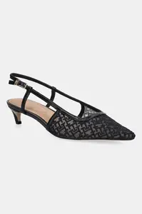 Lodičky Tommy Hilfiger MONO SQUARED TOE KITTEN SLINGB