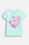 Dětské tričko Coccodrillo tyrkysová barva, INSIDE OCEAN GIRL KIDS