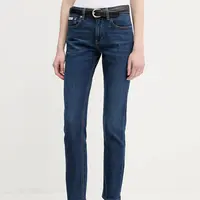 Džíny Calvin Klein Jeans dámské, tmavomodrá barva, LV047C778G