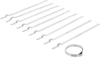 BGS technic Spony pro manžety na homokinetické klouby, 20-50 mm, sada 10 ks, nerez - BGS 70327