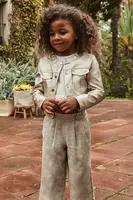 Kalhoty s lněnou směsí pro děti Mayoral béžová barva, hladké, 3551