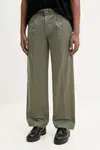 Kalhoty Dickies pánské, zelená barva, jednoduché, DK0A4Z7FMGR1