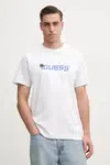 Bavlněné tričko Guess bílá barva, s potiskem, F5GI06 I3Z14
