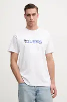 Bavlněné tričko Guess bílá barva, s potiskem, F5GI06 I3Z14