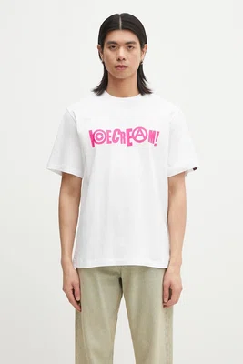 Bavlněné tričko ICECREAM Anarchy T-Shirt bílá barva, s potiskem, IC24461