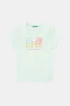 Dětské bavlněné tričko United Colors of Benetton zelená barva, 3I1XG10JJ