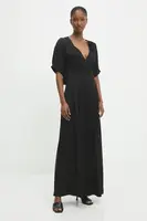 Overal Answear.LAB černá barva, s výstřihem do v