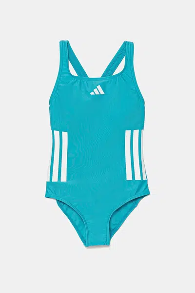 Jednodílné dětské plavky adidas Performance tyrkysová barva, JN6587