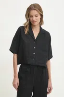 Košile Dkny dámská, černá barva, regular, s klasickým límcem, P3KACRX8