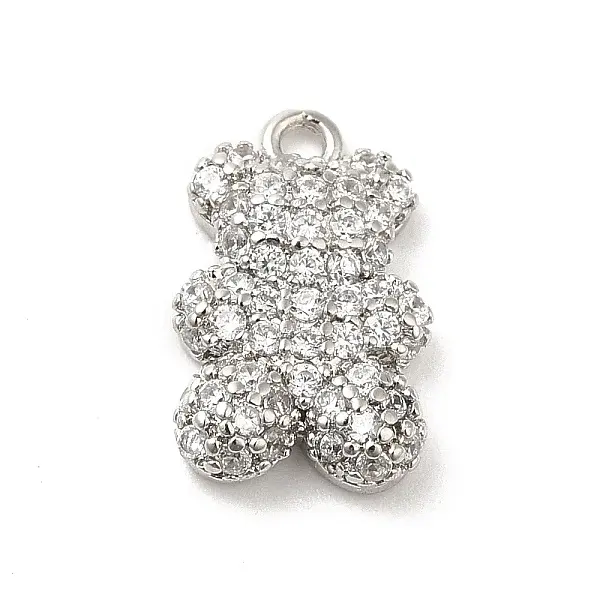 Brass Micro Pave Cubic Zirconia Pendants