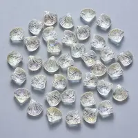 Transparent Spray Painted Glass Beads