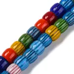 Handmade Lampwork Chevron Beads Strands