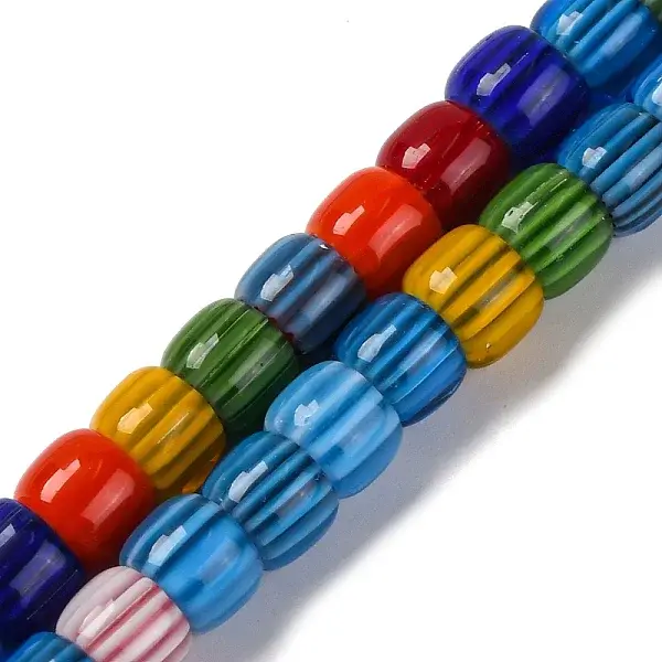 Handmade Lampwork Chevron Beads Strands
