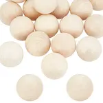 20Pcs Natural Wooden Round Ball