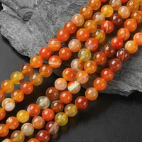 Natural Striped Agate/Banded Agate Beads Strands