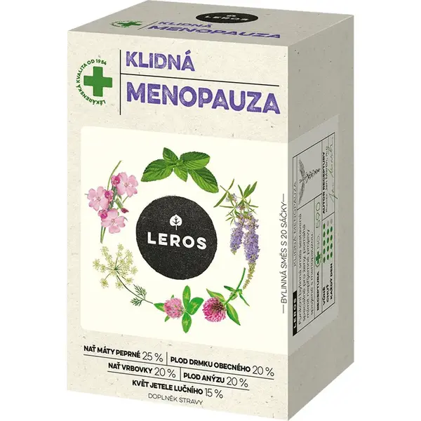 Leros Klidná menopauza čaj pro podporu komfortu při menopauze 20x1,3 g