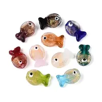 Handmade Gold Foil Glass Beads Strands