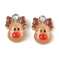 Christmas Theme Opaque Resin Pendants