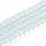 Baking Paint Transparent Glass Beads Strands