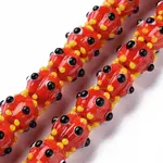 Opaque Handmade Bumpy Lampwork Beads Strands