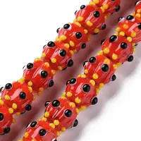 Opaque Handmade Bumpy Lampwork Beads Strands