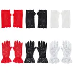 6 Pairs 6 Style Flower Pattern Lace Gloves